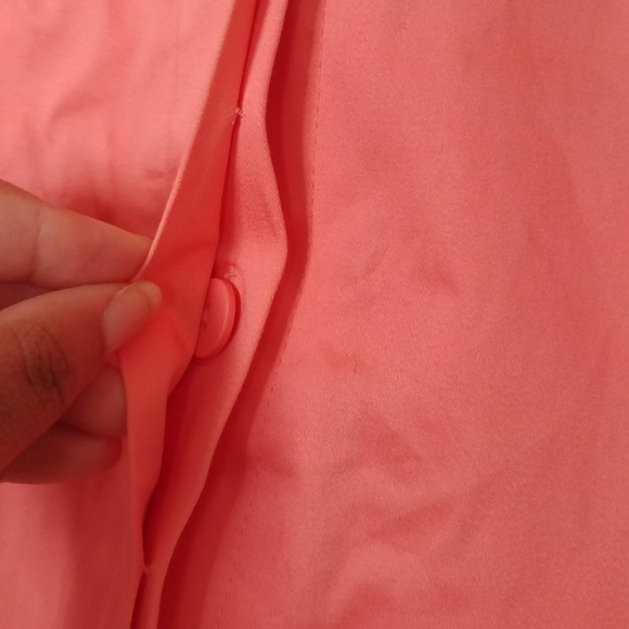 NWT Button-Front Coral Skirt by Anne Klein Design, Mid Knee Length - Picture 6 of 13